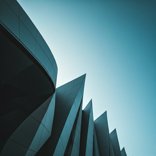 Struktur arsitektur modern geometris